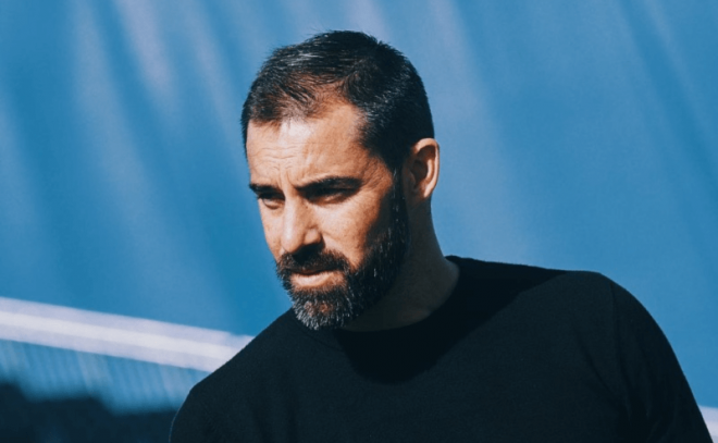Rubén Sellés en su primer día como blanquillo. (Foto: Real Zaragoza)