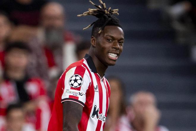 Nico Williams ante el Qarabag en la Champions League (Foto: Athletic Club).
