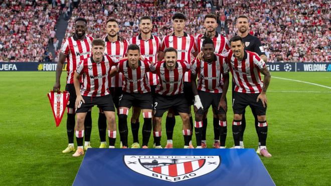 Este es el once que sacaba Valverde ante el Qarabag en Champions League (Foto: Athletic Club).