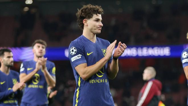 Julián Álvarez, tras la derrota ante el Arsenal (Cordon Press)