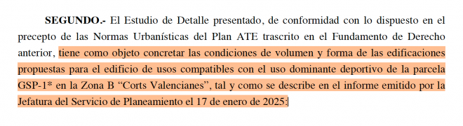 Resolución de la Comisión de Urbanismo