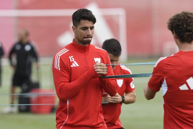 Fabio Cardoso, en el entrenamiento de este jueves (Foto: Kiko Hurtado).
