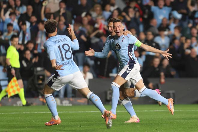 Gol de Iago Aspas en el Celta - Niza de Europa League (Foto: EFE).