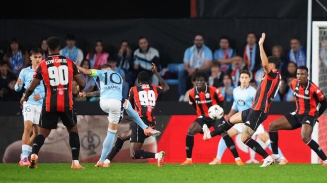 El golazo de Iago Aspas en el Celta - Niza (Foto: UEFA Europa League).