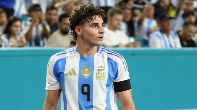 Julián Alvarez en un partido con Argentina (Cordon Press)