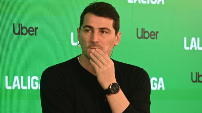 Iker Casillas en un acto de LALIGA y Uber (Europa Press)