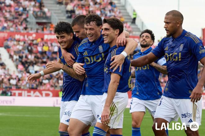 Fede Viñas ante el Girona en Montilivi. (Foto: LALIGA)
