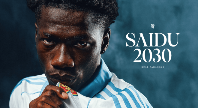 Saidu firma con el Real Zaragoza.