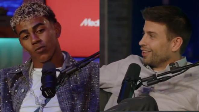 Gerard Piqué y Lamine Yamal en el programa de la Kings League (X: @KingsLeague)