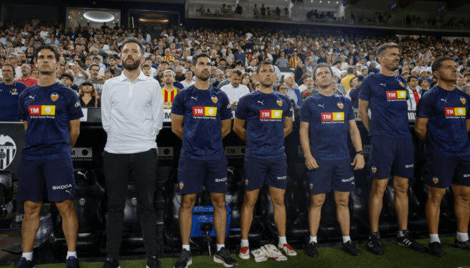 Recuerdo a la DANA en Mestalla (Foto: LALIGA)