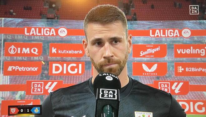 Unai Simón, tras el Athletic-Getafe.