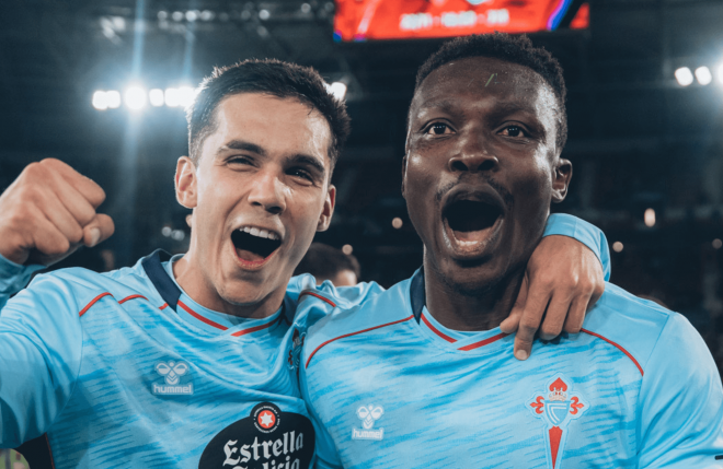 Hugo Sotelo y Joseph Aidoo (Foto: Celta).