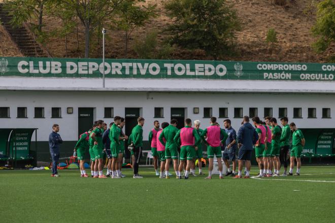 Los jugadores del Toledo ya preparan la Copa del Rey (Foto: EFE)