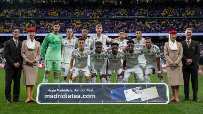 El once del Real Madrid en el Clásico (X: @realmadrid)