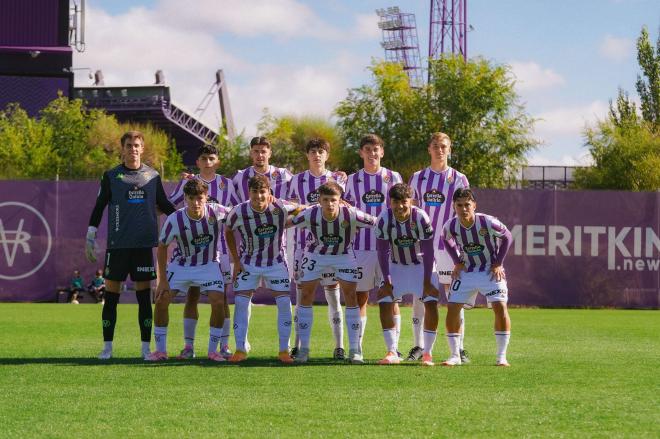 Once del Promesas ante la SD Sarriana (Foto: Real Valladolid).