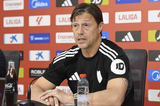Matías Almeyda, en la rueda de prensa previa al Toledo-Sevilla (Foto: Kiko Hurtado)