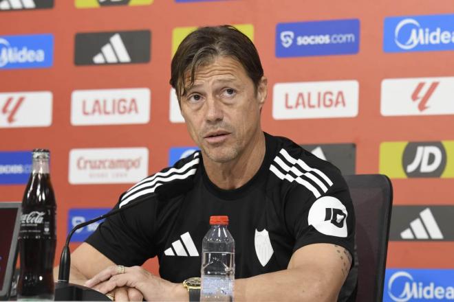 Matías Almeyda, en la rueda de prensa previa al Toledo-Sevilla (Foto: Kiko Hurtado).