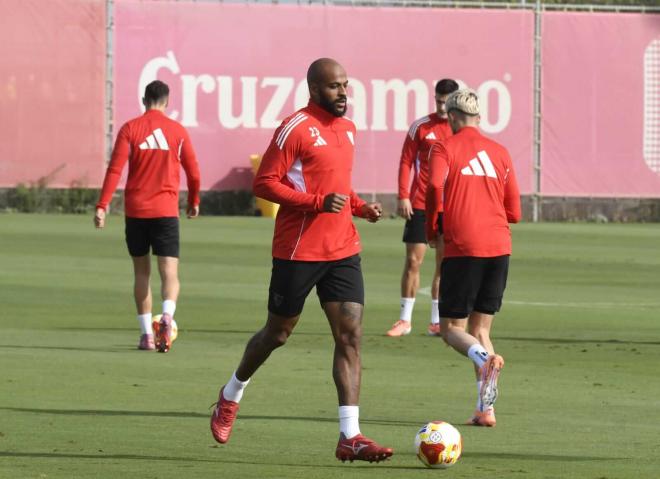 Marcao, en el entrenamiento de este lunes (Foto: Kiko Hurtado).