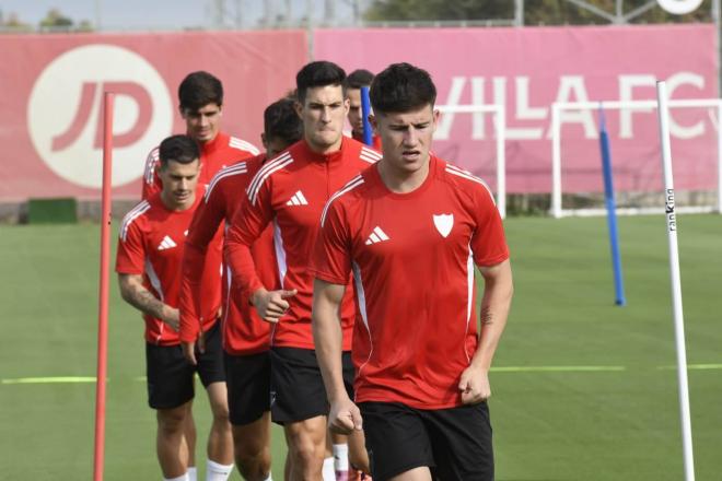Oso, en el entrenamiento de este lunes (Foto: Kiko Hurtado).