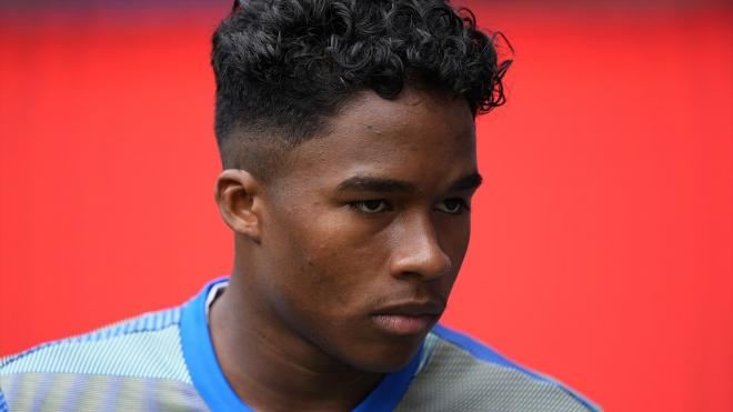 Endrick calienta con el Real Madrid (Foto: Europa Press).