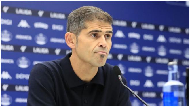 Antonio Hidalgo, en rueda de prensa. (LaLiga Hypermotion)