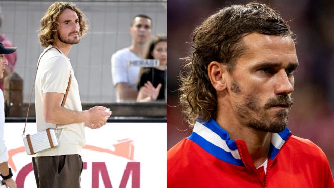 Tsitsipas y Griezmann (Montaje: Cordon Press)