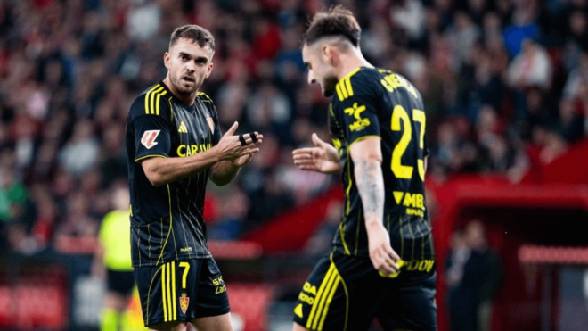 Mario Soberón, en el Sporting-Real Zaragoza (Foto: LaLiga).