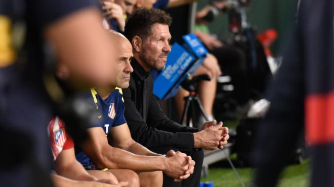 Simeone, en La Cartuja (Kiko Hurtado)