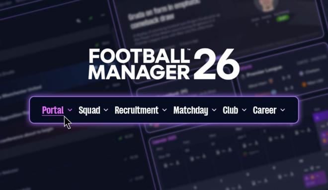 La nueva interfaz de FM 26, el juego de gestión y estrategia más reconocido en la industria.