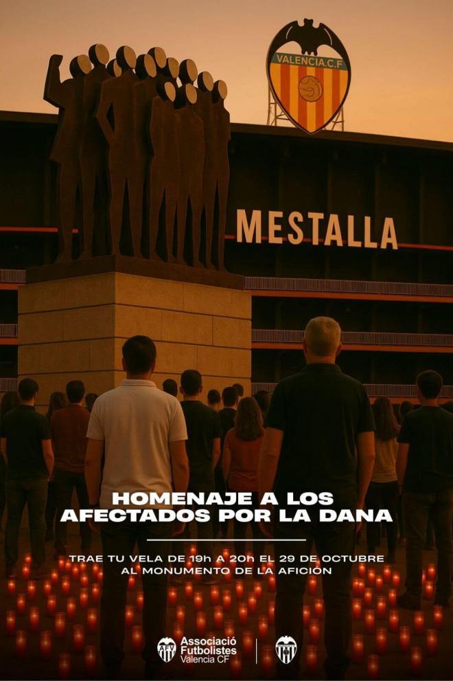 Homenaje del Valencia CF y sus veteranos por la DANA
