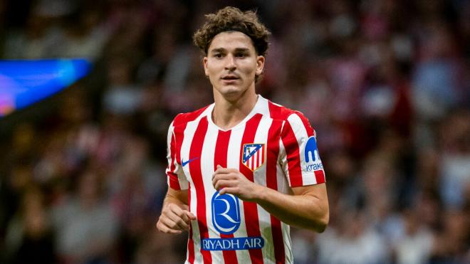 Julián Alvarez en un partido del Atlético de Madrid (Cordon Press)