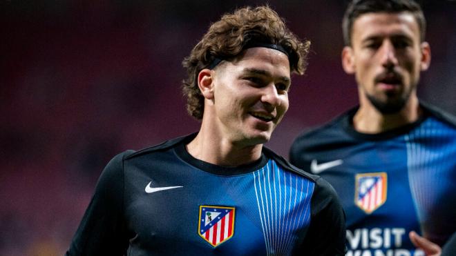 Julián Alvarez en un partido del Atlético de Madrid (Cordon Press)