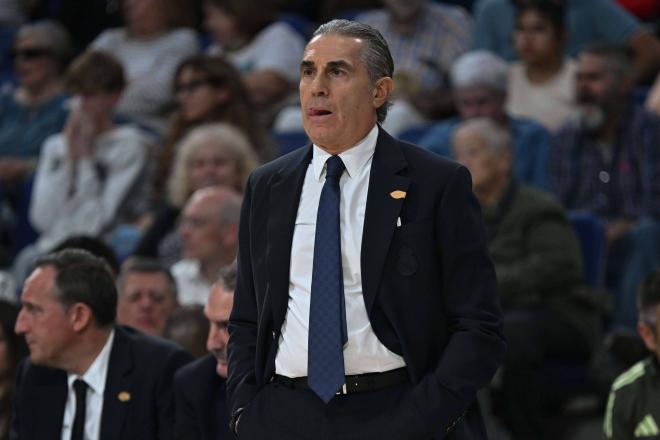 Sergio Scariolo en un partido del Real Madrid (Foto: Cordon Press)