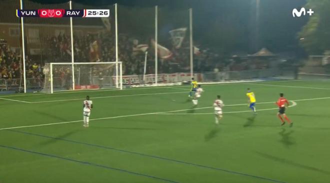 Gol del Yuncos al Rayo. (Foto: Movistar Plus)