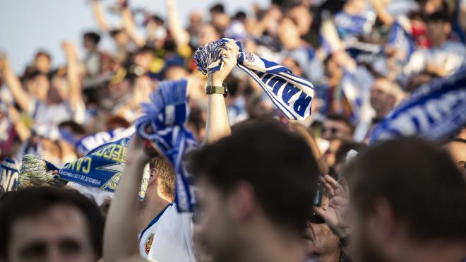 Aficionados del Real Zaragoza esta temporada (Foto: LALIGA).