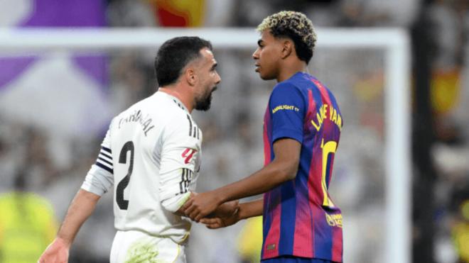 Dani Carvajal y Lamine Yamal tras el Clásico (Fuente: X)