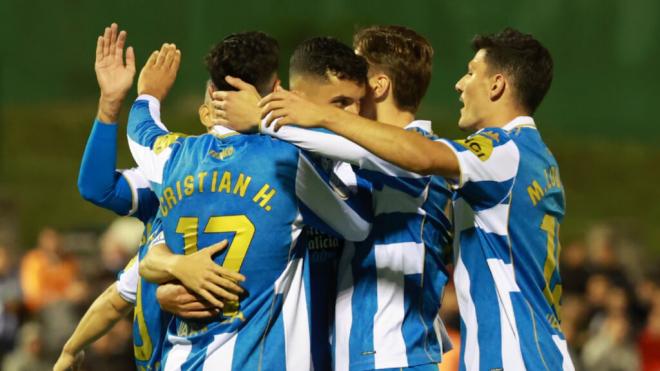 El Dépor celebra un gol en la Copa del Rey ('X' Deportivo de La Coruña)