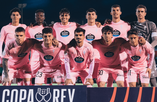 Once titular del Celta ante el Puerto de Vega (Foto: Celta).