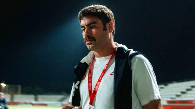 Abdón Prats, antes de jugar contra el Sant Just en Copa (Foto: RCD Mallorca).