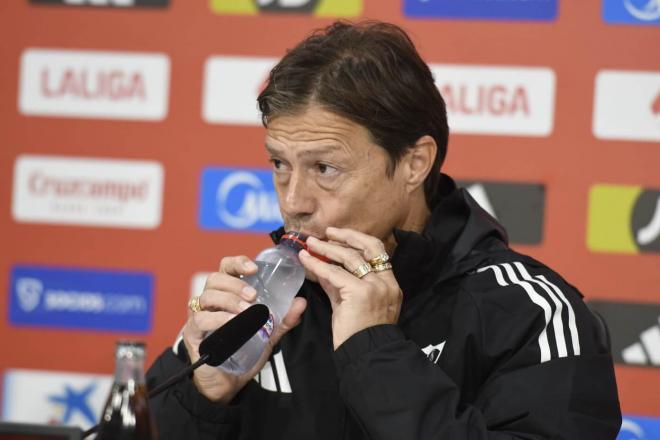 Matías Almeyda, en la rueda de prensa previa al Atlético-Sevilla (Foto: Kiko Hurtado).