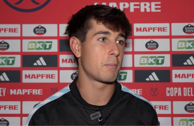 Pablo Meixús tras debutar con el Celta (Foto: Celta).