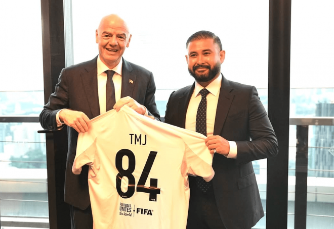 El Príncipe de Johor se ha reunido con Infantino