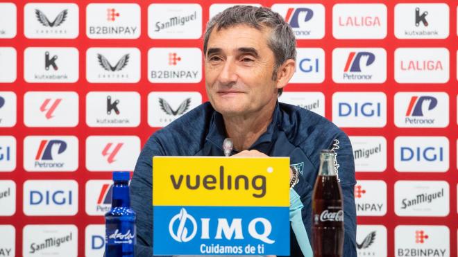 Ernesto Valverde, en rueda de prensa (Foto: Athletic Club).