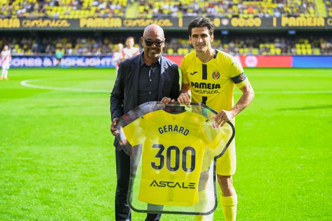 Gerard Moreno en su partido 300 con el Villarreal (EFE)