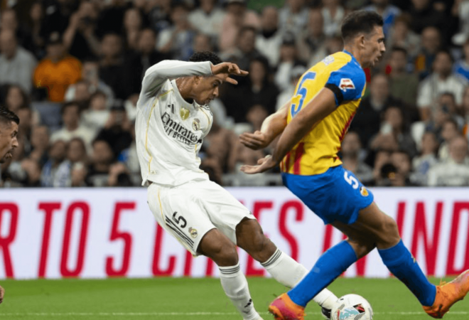 César Tárrega en el Bernabéu (Foto: LALIGA)