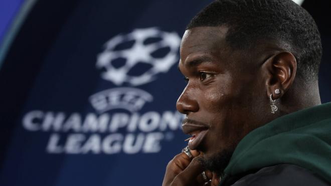 Paul Pogba en un partido de Champions League (Cordon Press)