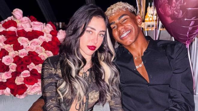 Lamine Yamal junto a Nicki Nicole (Redes Sociales)