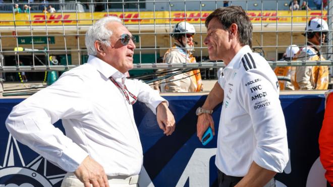 Lawrence Stroll y Toto Wolff, en Austin (Foto: Europa Press).