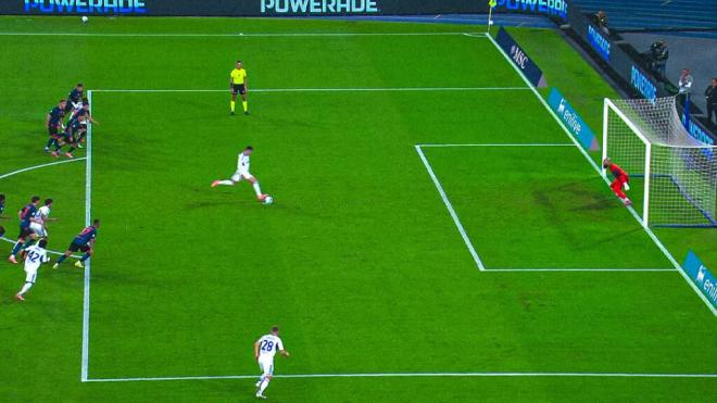 Álvaro Morata fallando el penalti ante el Nápoles (Serie A)