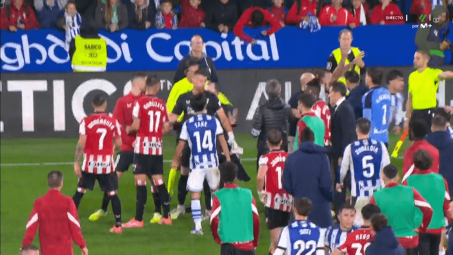 La tangana final del Real Sociedad-Athletic.